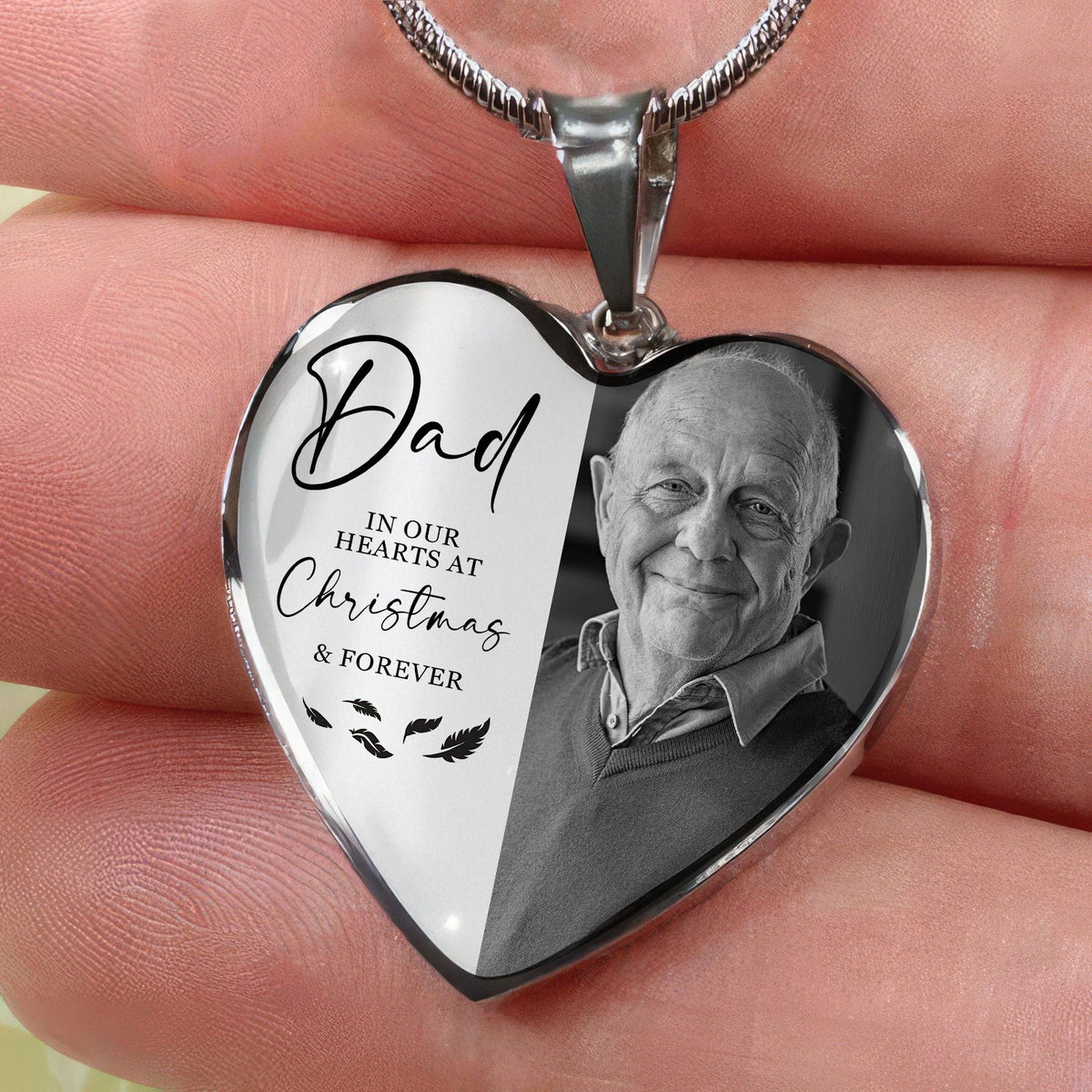 Custom Photo Always In Our Hearts At And Forever Memorial Necklace LM32 897505