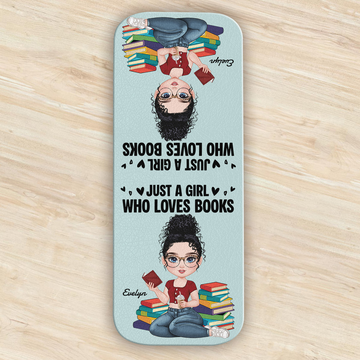 Just A Girl Who Love Books Personalized Magnetic Leather Bookmark gift for Book Lovers CH07 899524