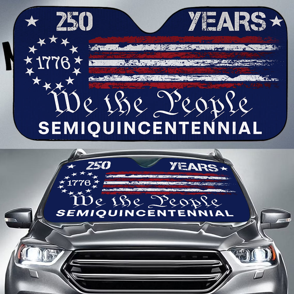 Custom Family Name We The People America 250 Years Car Sunshade CH07 910248