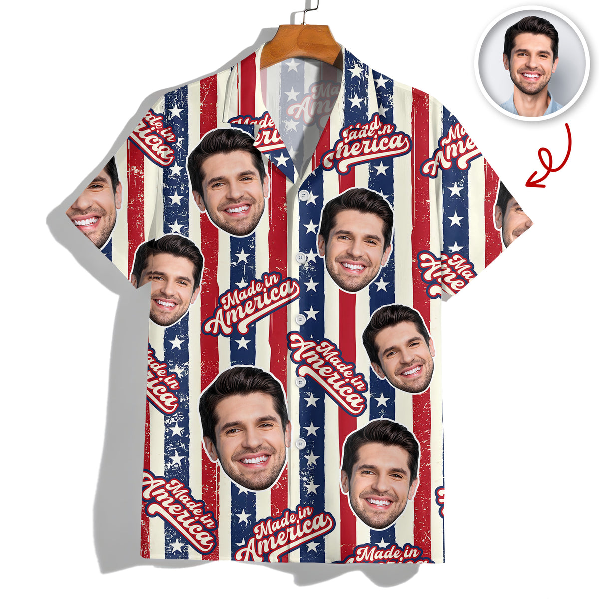 Custom Photo Made In America Hawaii Shirt TH10 898645