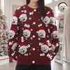 Custom Puppy Photo Ho Ho Ho Chritsmas Cardigan Gift For Pet Lovers CH07 899906