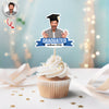 Custom Graduation Face Photo Graduated Class Of 2026 Cupcake Topper HO82 901718
