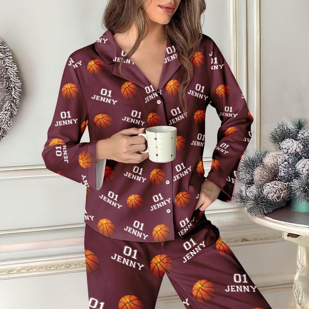 Personalized Custom Name And Number Pajamas For Basket Ball Lover TH10 894953