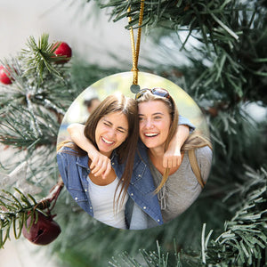 Custom Photo Meaningful Friendship Sea Besties Ceramic Ornament HO82 900220