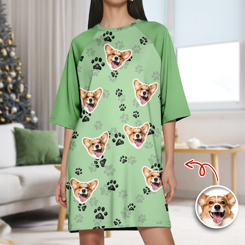 Custom Dog Face Photo Nightgown Gift For Dog Lovers CH07 910350