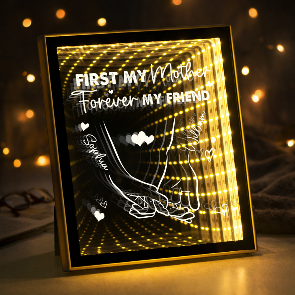 Custom Name First My Daughter Forever My Friend Infinity Mirror Light Box Personalized Mother's Day Gift HO82 901930
