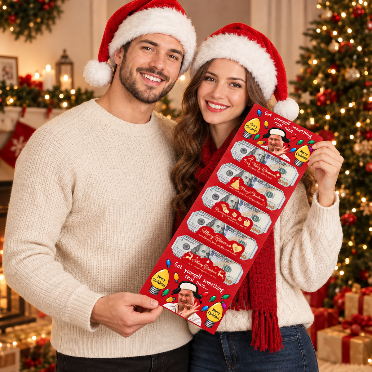 Funny Cousin Christmas Movie Christmas Cash Gift Envelope - Get Yourself Something Real Nice CH07 180520