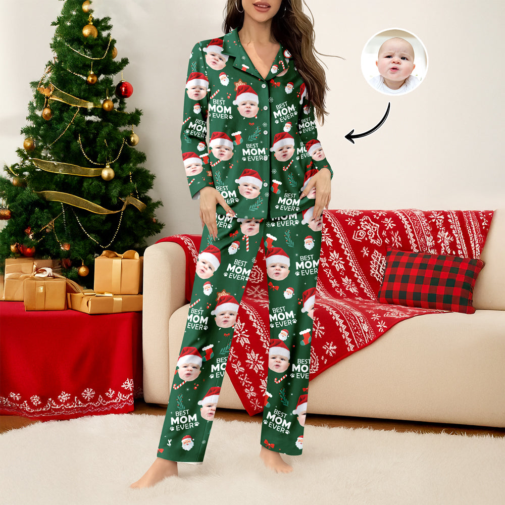 Custom Photo Best Dad Ever Christmas Pajamas CH07 899734