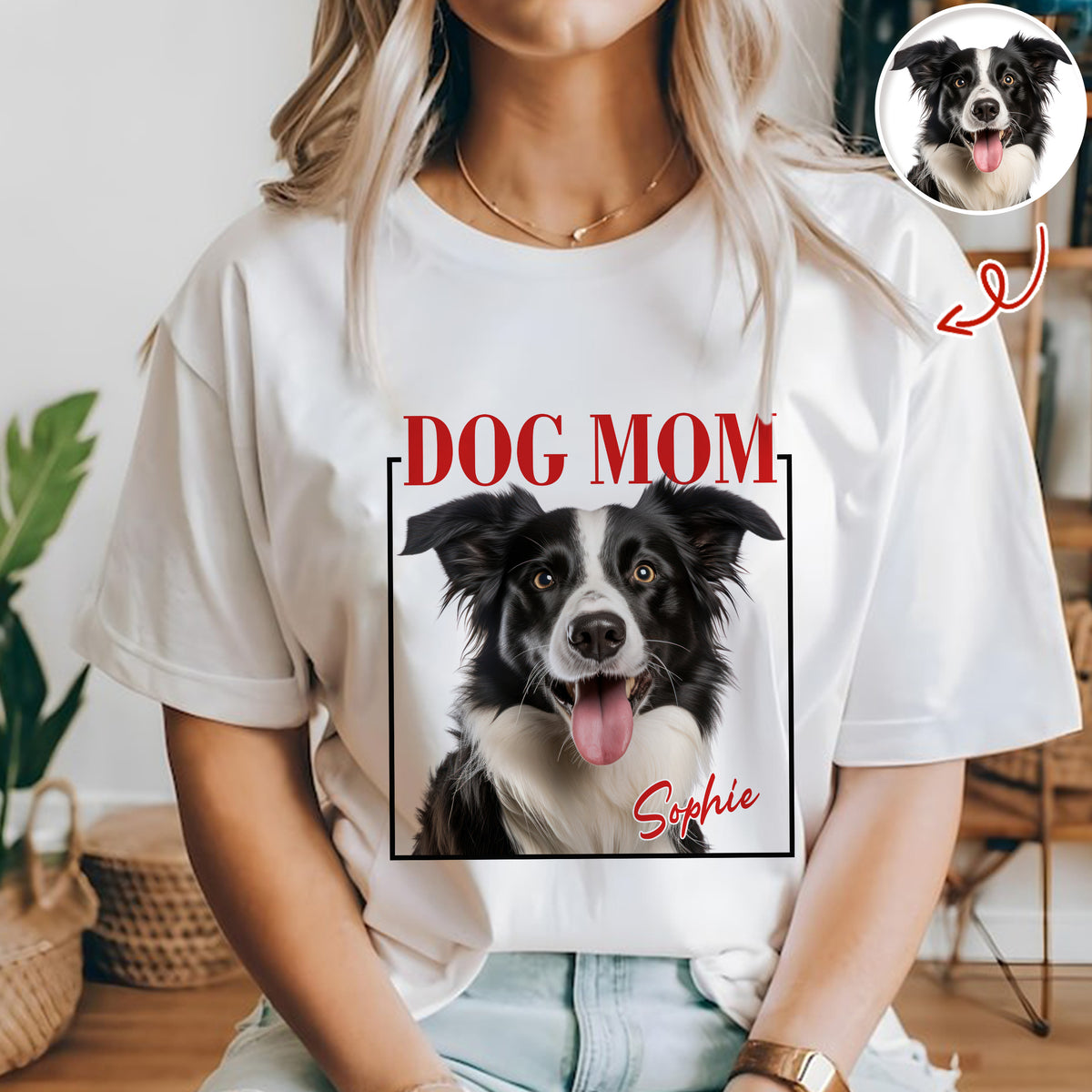 Custom Photo Dog Dad, Dog Mom White Shirt TH10 898751