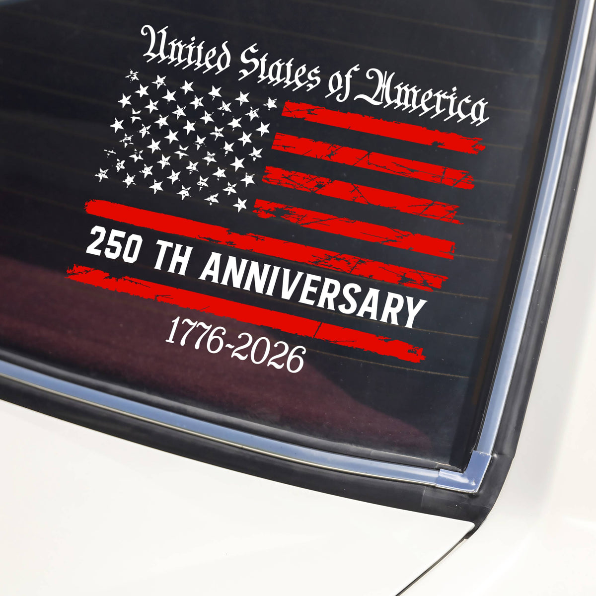 America 250th Anniversary Semiquincentennial Car Window Decal Sticker HO82 900864