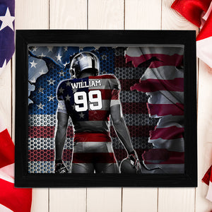 Custom American Football Player Picture Frame For Football Lover HO82 900878