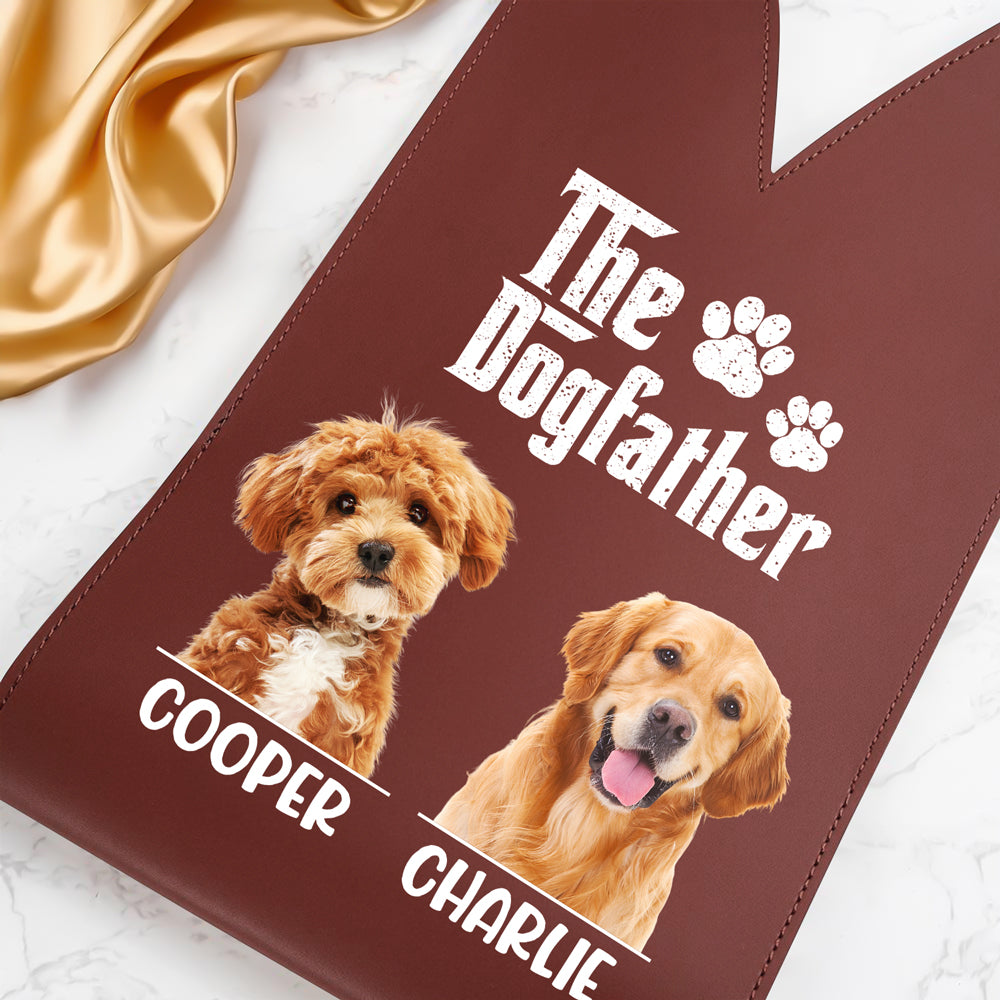 Custom Dog Photo The Dog Father Leather Wine Bag HA75 892912