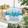 Custom Photo 2D Friendship Sea Glass Christmas Ceramic Ornament Gift For Besties HO82 900306