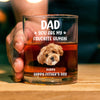 Custom Funny Face Dog Cat - Dad, You’re My Favorite Human Rock Glass HA75 892418