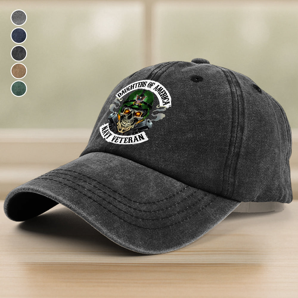 Sons/Daughters Of America US Army Veteran - Personalized Washed Denim Baseball Cap For Soldier CH07 896464