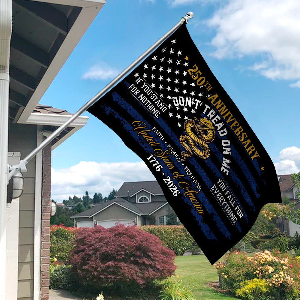 USA 250th Anniversary House Flag – Don’t Tread On Me Patriotic Design LM32 897743