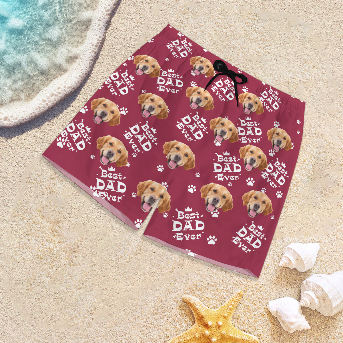 Custom Photo Best Dad Ever Family Man's Beach Short, Father's Day, Birthday Gift HO82 893972