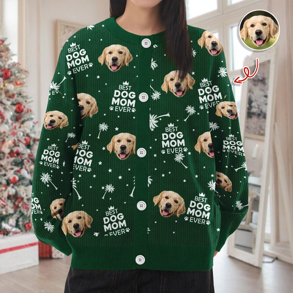 Custom Photo Best Dog Dad Mom Ever Family Cardigan CH07 899572