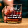 Personalized Name Life Is Full Of Choices Golf Engraved Rock Glass Gift for Golfer HA75 898530