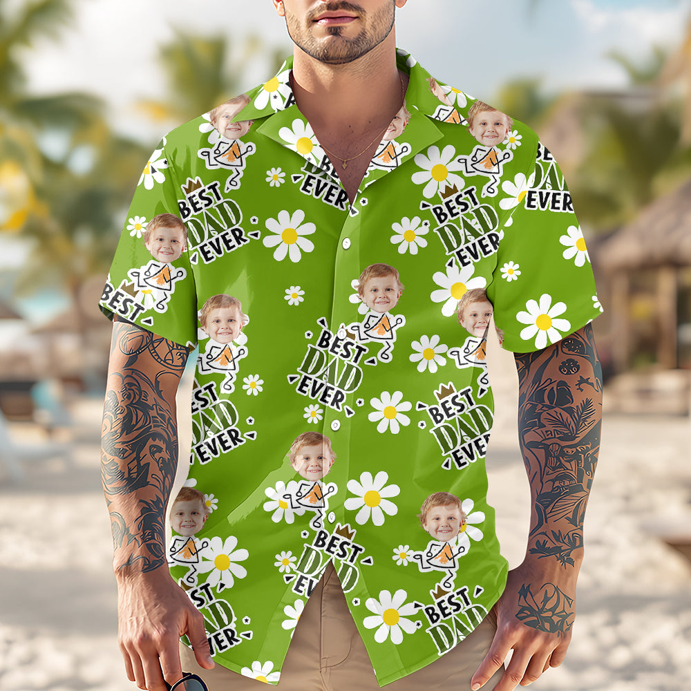 Custom Photo Best Family Ever Flower Pattern Hawaii Shirt TH10 892875