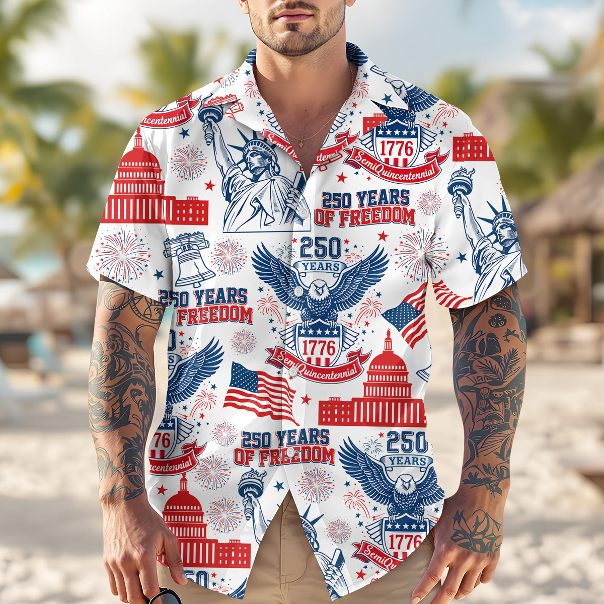 Personalized 250 Years Of Freedom America Hawaii Shirt TH10 898643