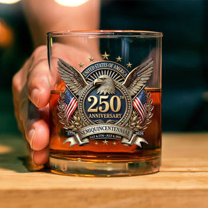 United Ststes Of America 250th Anniversary Semiquincentennial Whiskey Glass CH07 910324