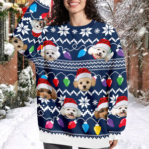 Custom Photo Xmas Leds Dog Ugly Sweater HO82 900078