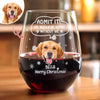 Custom Photo Admit it! Christmas Would Be Boring Without Me Stemless Wine Glass CH07 896416