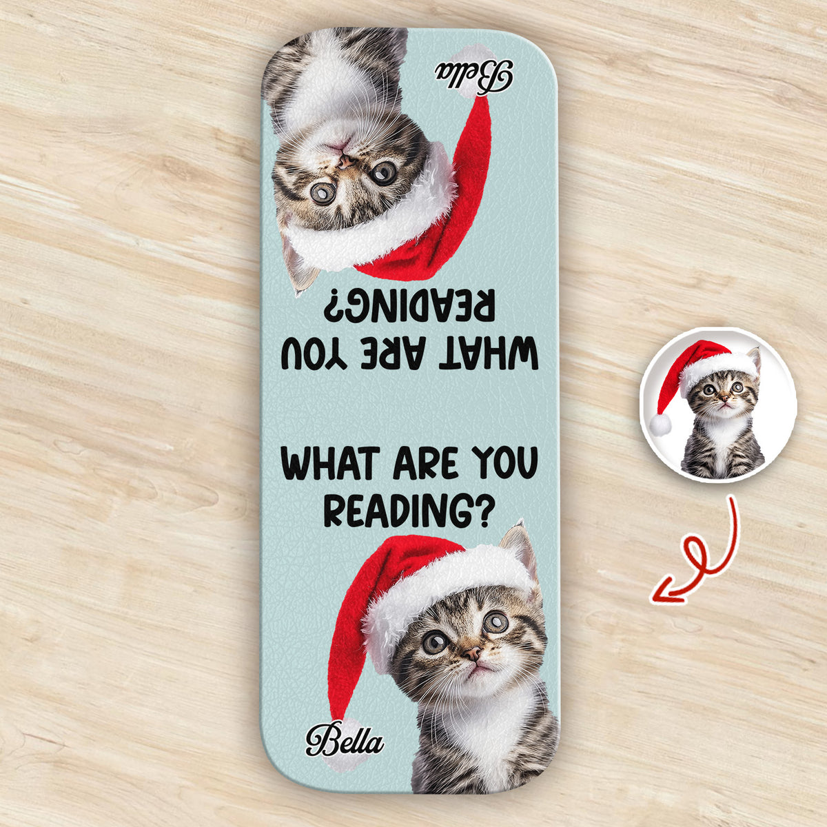 What Are You Reading - Custom Cat Photo Leather Magnetic Bookmark For Book Lovers, Cat Lovers CH07 899530