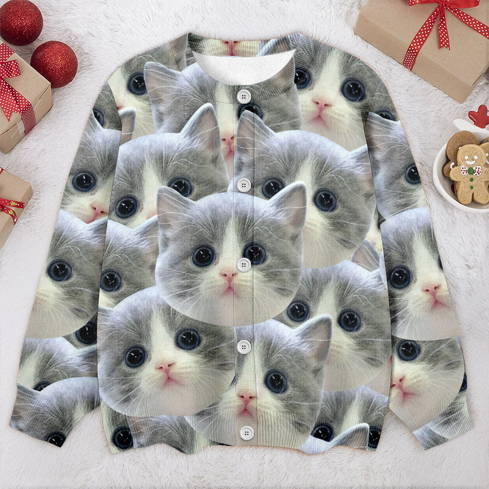 Custom Funny Cat Face Cardigan Gift For Cat Lovers CH07 899828
