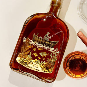 Personalized Fishing Whiskey Bottle Gift For Fisherman, Fishing Lovers HO82 900880