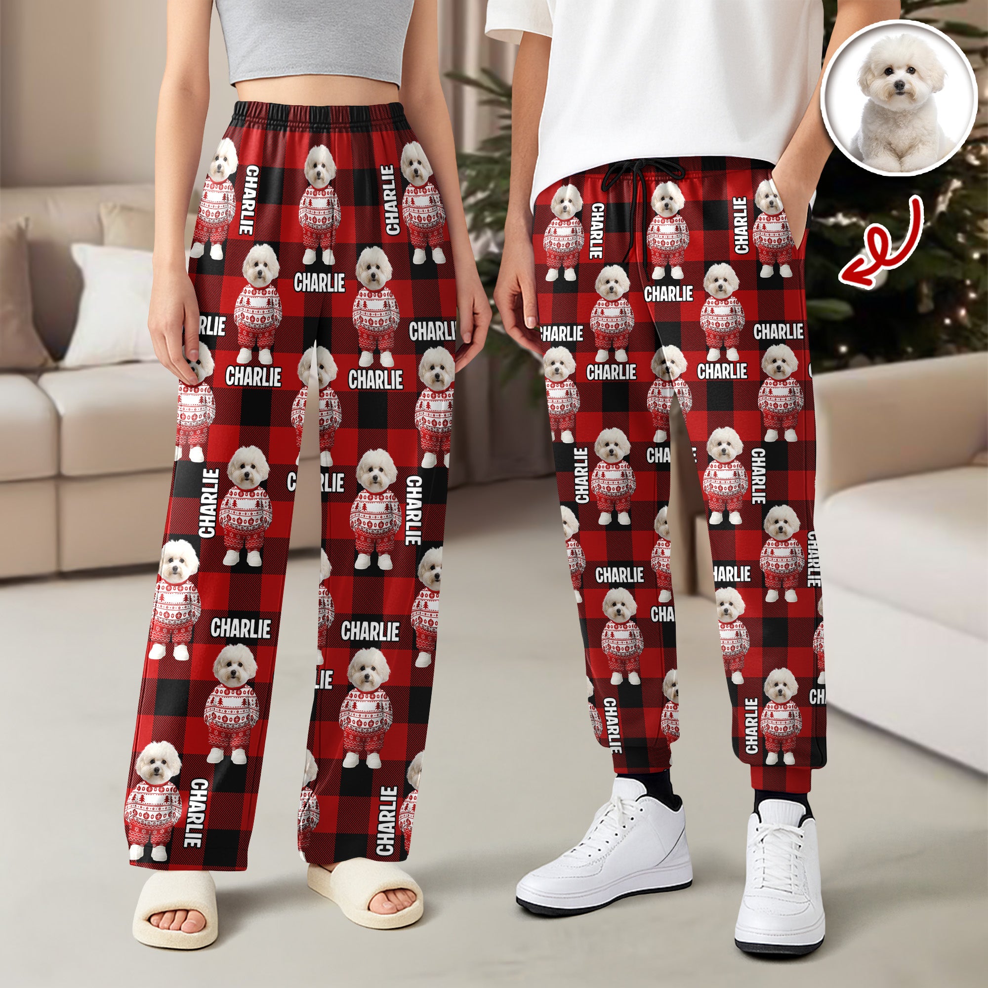 Personalized Dog Cat Xmas Clothes Sweatpants For Dog Lover TH10 896777