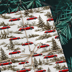 Custom Car Photo Vintage Tropical Christmas Gift Wrapping Paper LM32 897323