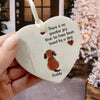 Personalized Loved By A Dog Heart Ceramic Ornament TH10 896637
