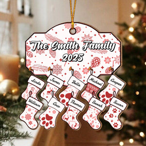 Custom Name Family With Pet - Personalized Wood Ornament LM32 895377