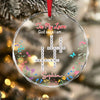 To My Daughter God Says You Are Crosswords Glass Circle Ornament LM32 895381