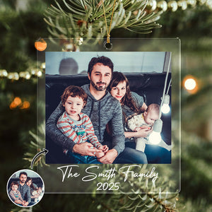 Custom Photo Acrylic Ornament Christmas Gift For Family LM32 895739