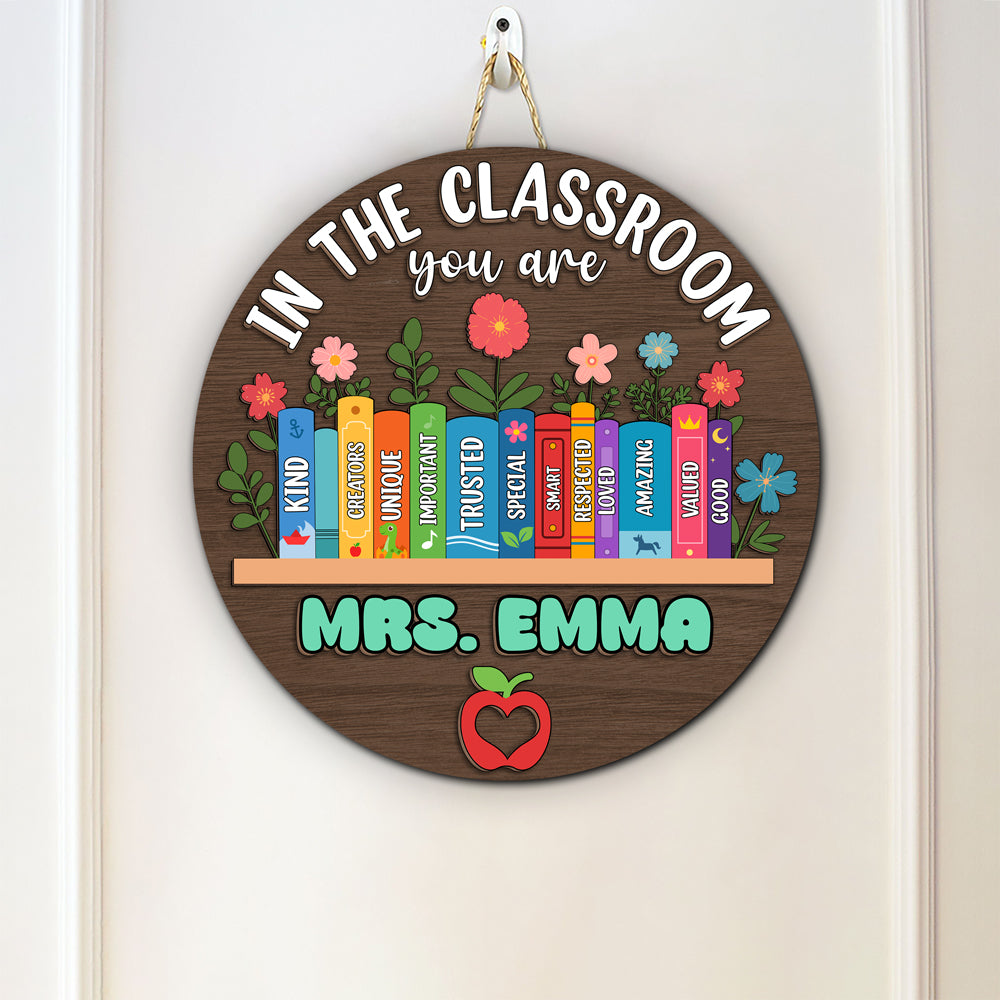 In this Classroom You Are Personalized Cute Teacher Door Sign Classroom Decor CH07 896156