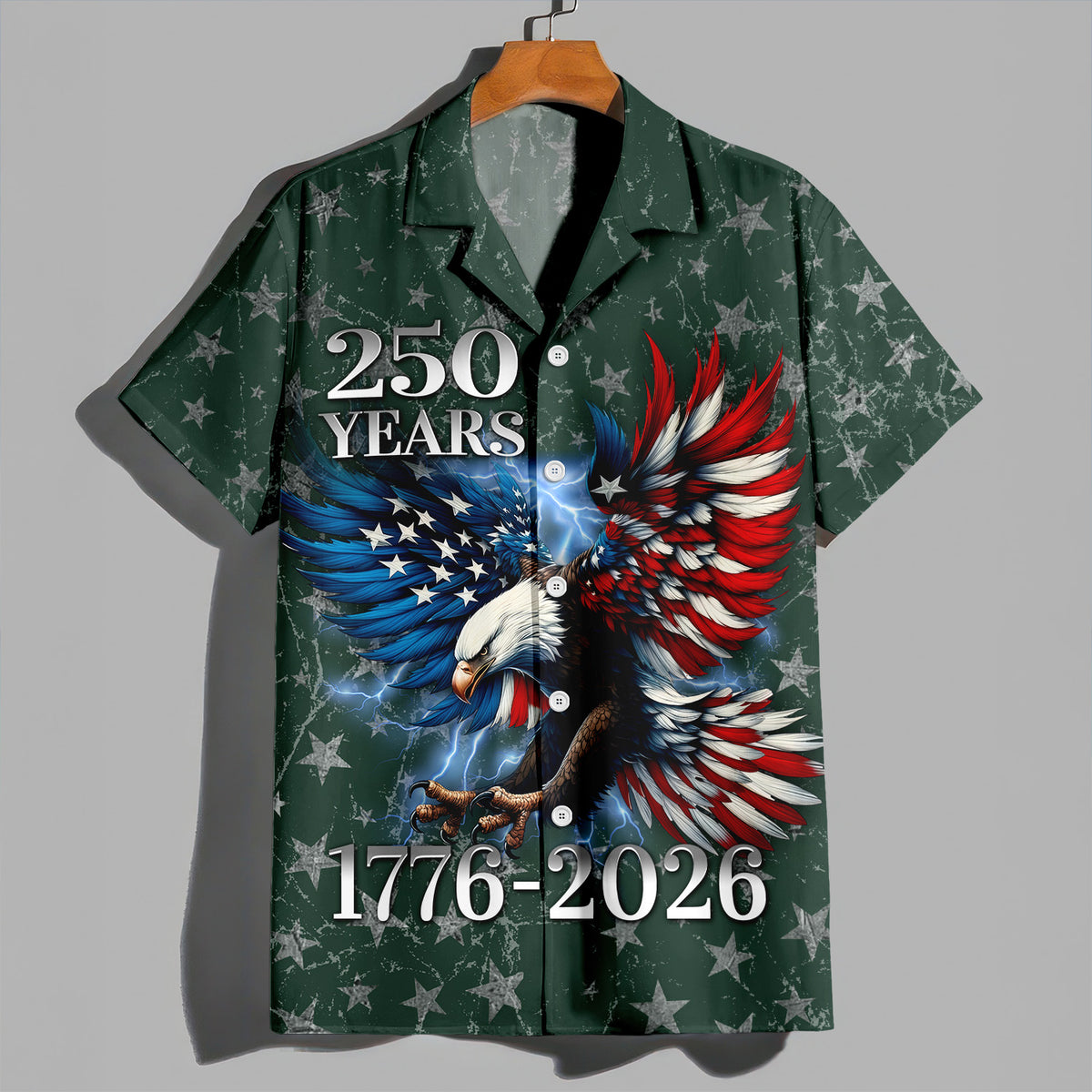 Personalized 250th Anniversary Eagle Patriotic American Hawaiian Shirts CH07 910526