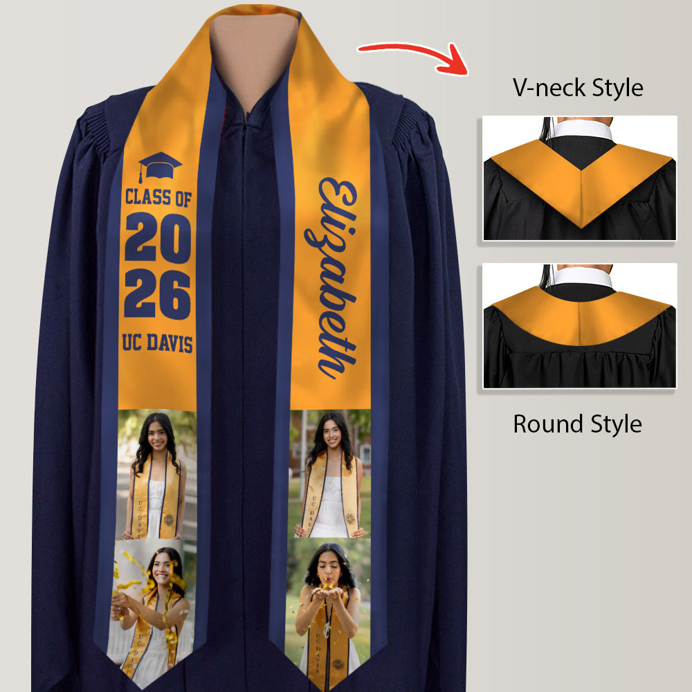 Custom Photo Class of 2026 Stoles For Gradution Day TH10 898649