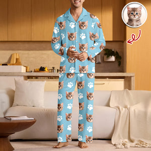 Custom Face Photo With Icon Pajamas Gift For Cat Lovers TH10 896655