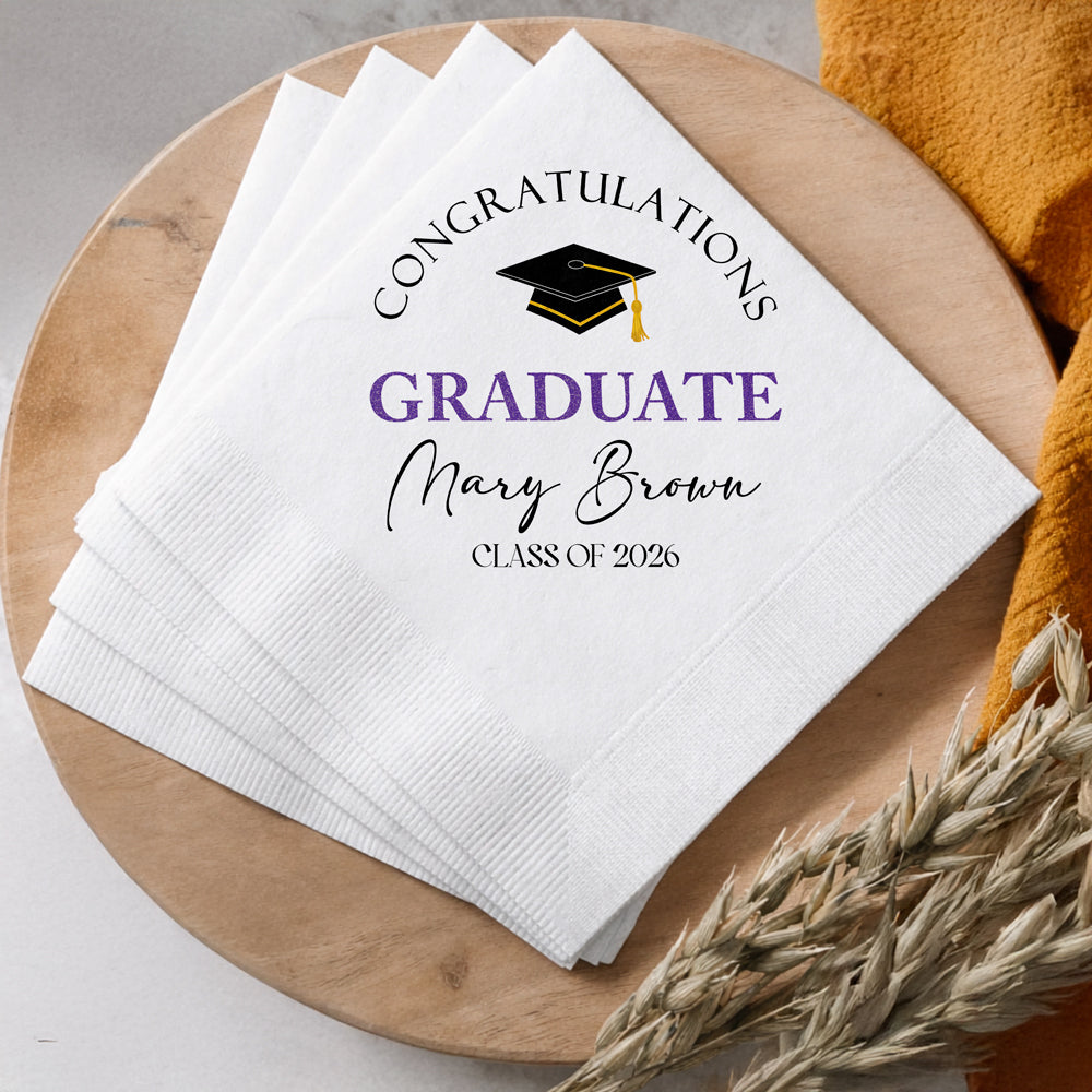 Congratulations Graduation Napkins Custom Name Class of 2026 Gift CH07 911312