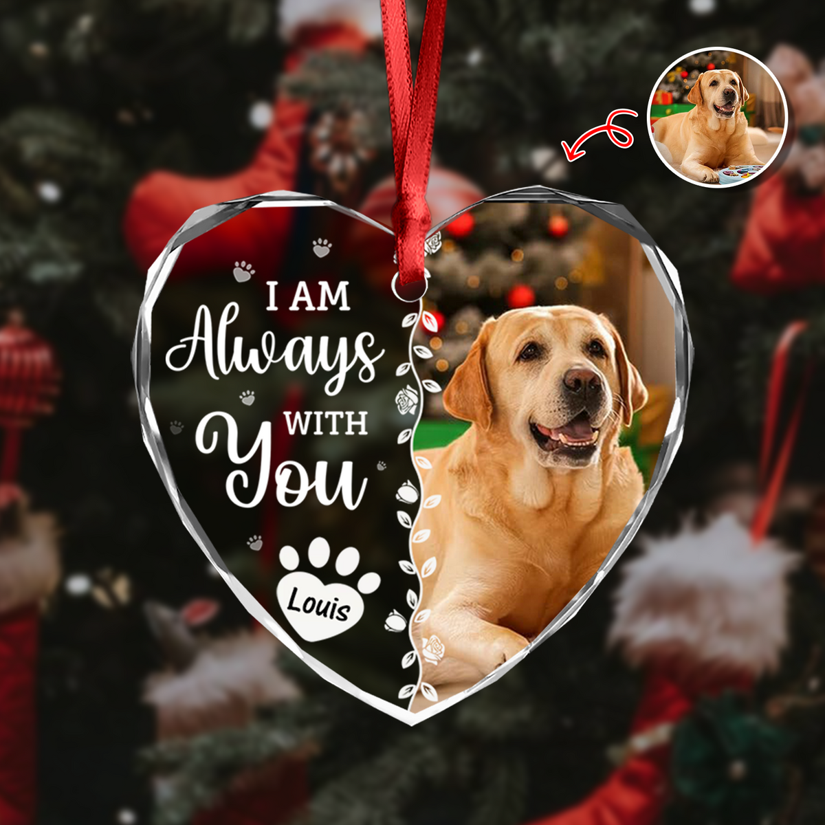 Custom Photo Favorite Hello And Hardest Goodbye Memorial Heart Shape Glass Ornament HA75 892810