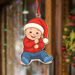 Custom Cute Kid Cartoon Photo Decor Acrylic Ornament LM32 893805