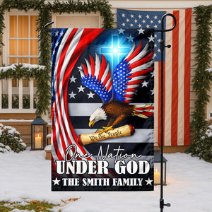 Custom Family Name One Nation Under God Patriot Eagle We The People Garden Flag HO82 900942