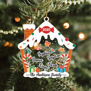 Custom House With Names Personalized Shaker Ornament Christmas Gift For Family CH07 896918