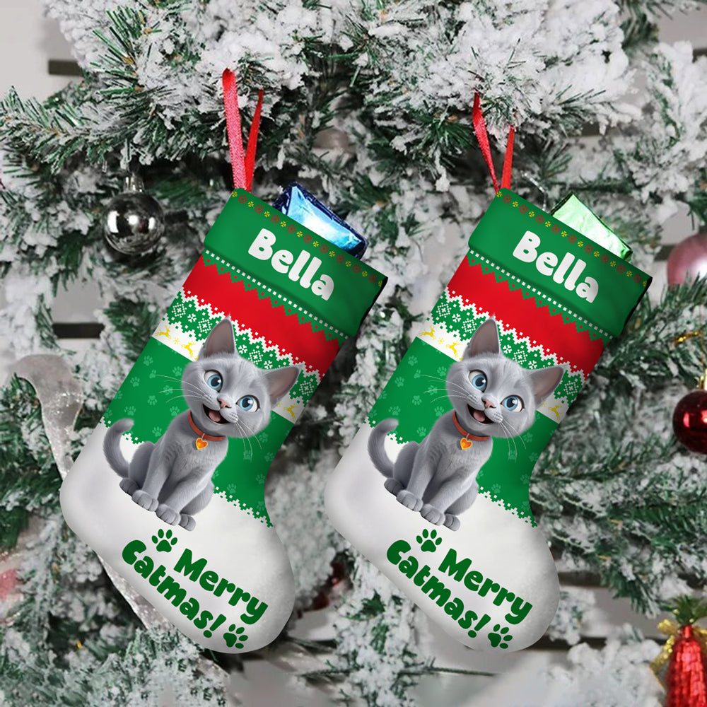 Custom Funny 3D Pet - Personalized Christmas Stocking Gift For Dog And Cat Lovers CH07 895686