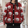 Custom Puppy Photo Personalized Dog Lovers Christmas Cardigan CH07 899896