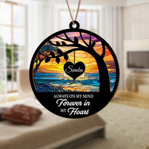 Always On My Mind Forever In My Heart Memorial Suncatcher TH10 891485