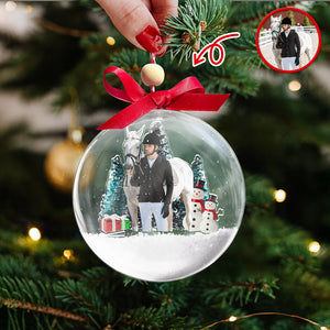Custom Horse Photo - Personalized 3D Ball Ornament Christmas Gift For Family CH07 899792